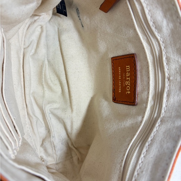 Margot Burnt Orange Leather Shoulder Bag - Picture 4 of 5